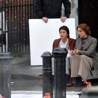 Alessandra Mastronardi and Denise Gough on the set of 'Titanic: Blood and Steel'  | Picture 97116